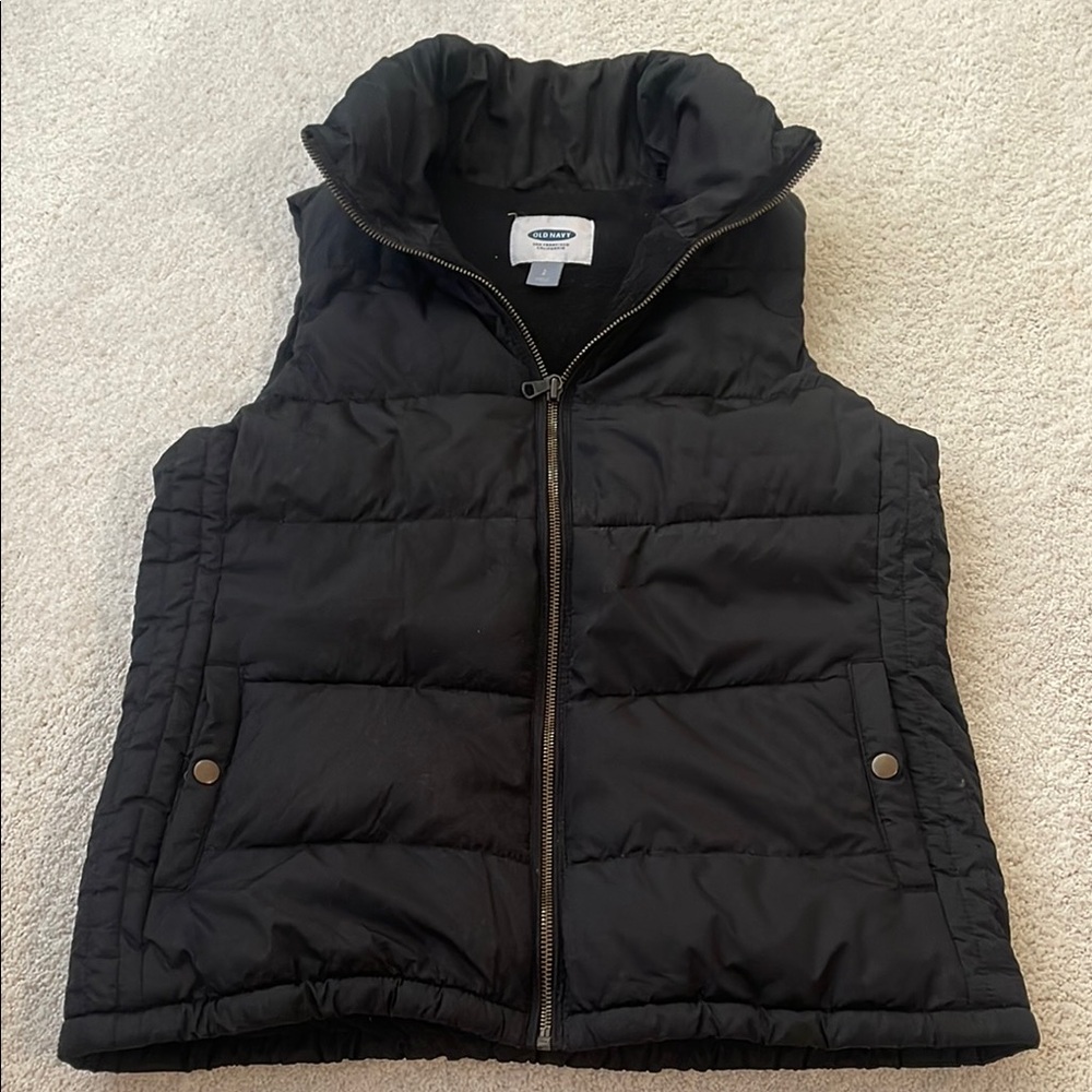 Old Navy Quilted Black Vest